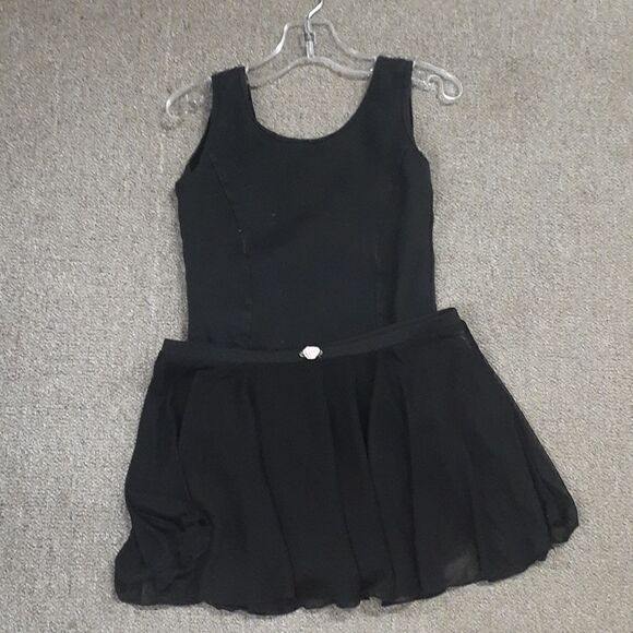 2 pc bundle of Mirella leotards and see thru black dance skirt - Picture 2 of 8